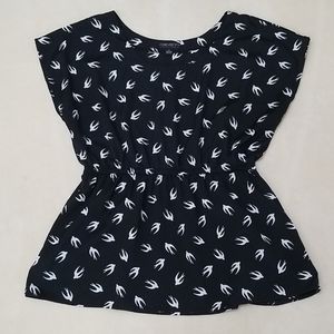 Forever 21 dove elastic waist peplum top